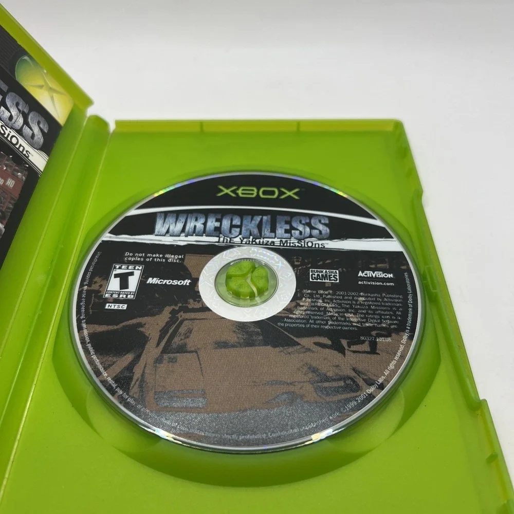 Wreckless: The Yakuza Missions (Microsoft Xbox, 2002) Complete CIB Manual